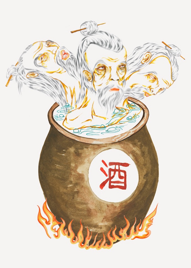 混沌护卫 算法动画序列关键绘图，2016  图片由艺术家提供