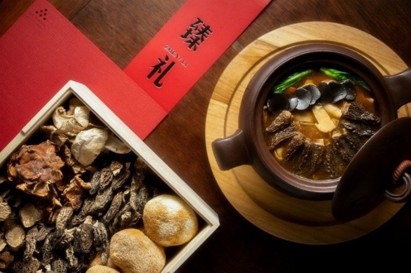 城山六善酒店的特色蘑菇汤